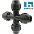 Cross compression fitting