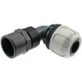 Compression fitting 90° BD FAST with solvent socket for PoolFlex solvent flexible pipes