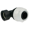Compression fitting 90° BD FAST with female thread for suction/delivery hoses
