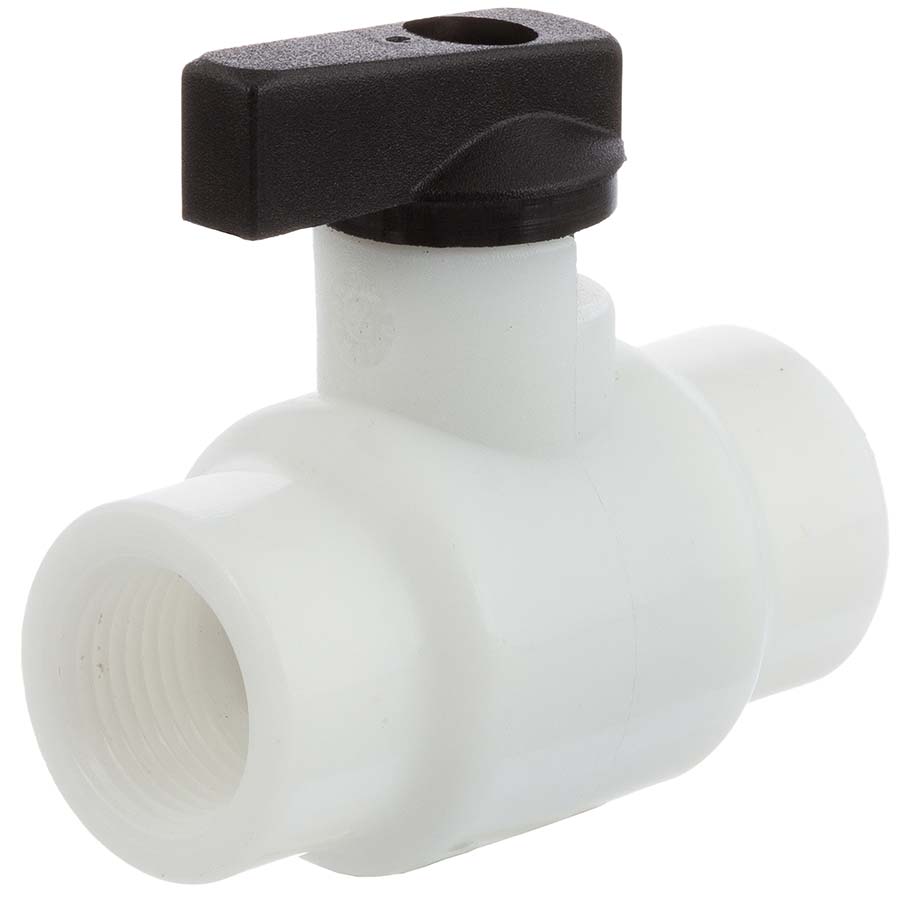 PP Mini Kugelhahn<br><b>PN 16</b><br>2fach Innengewinde