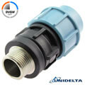 Adapter compression fitting x brass male thread, DVGW