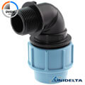 Elbow 90 compression fitting x male thread, DVGW