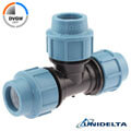 Tee 90 compression fitting, DVGW