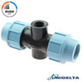 Tee 90 compression fitting x female thread incl. spike, DVGW
