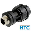 Adapter compression fitting x brass male thread