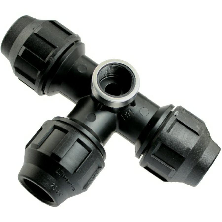 T-St�ck PopUp 3fach Klemme x PopUp Innengewinde Verst�rkungsring