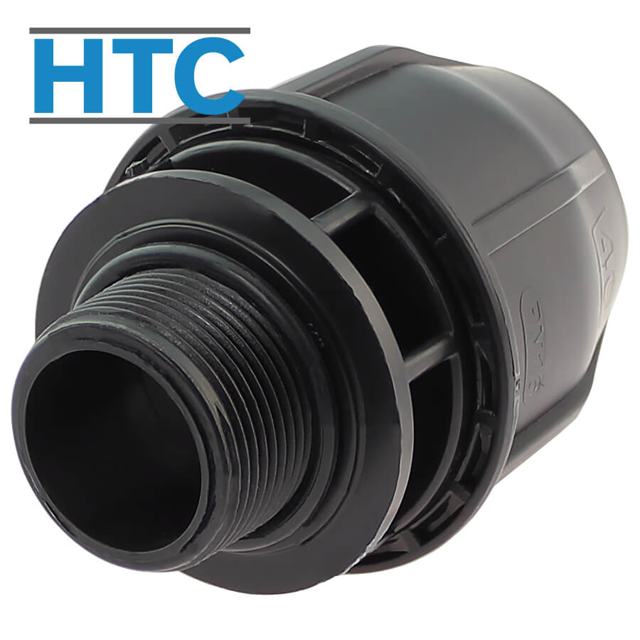Compression fitting x male thread for PoolFlex flexible pipe