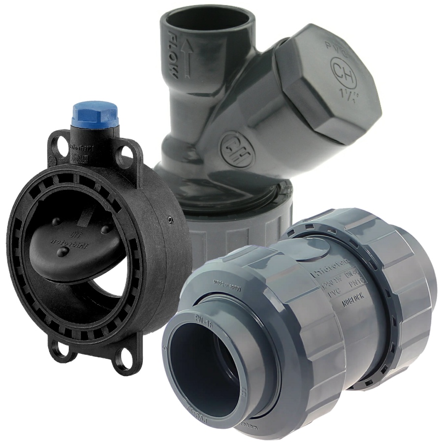 U-PVC check valves and foot valves