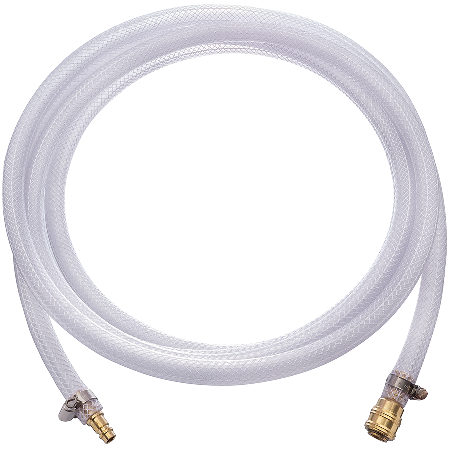 Set - PVC hose for compressed air incl. quick safety coupling and nipple 