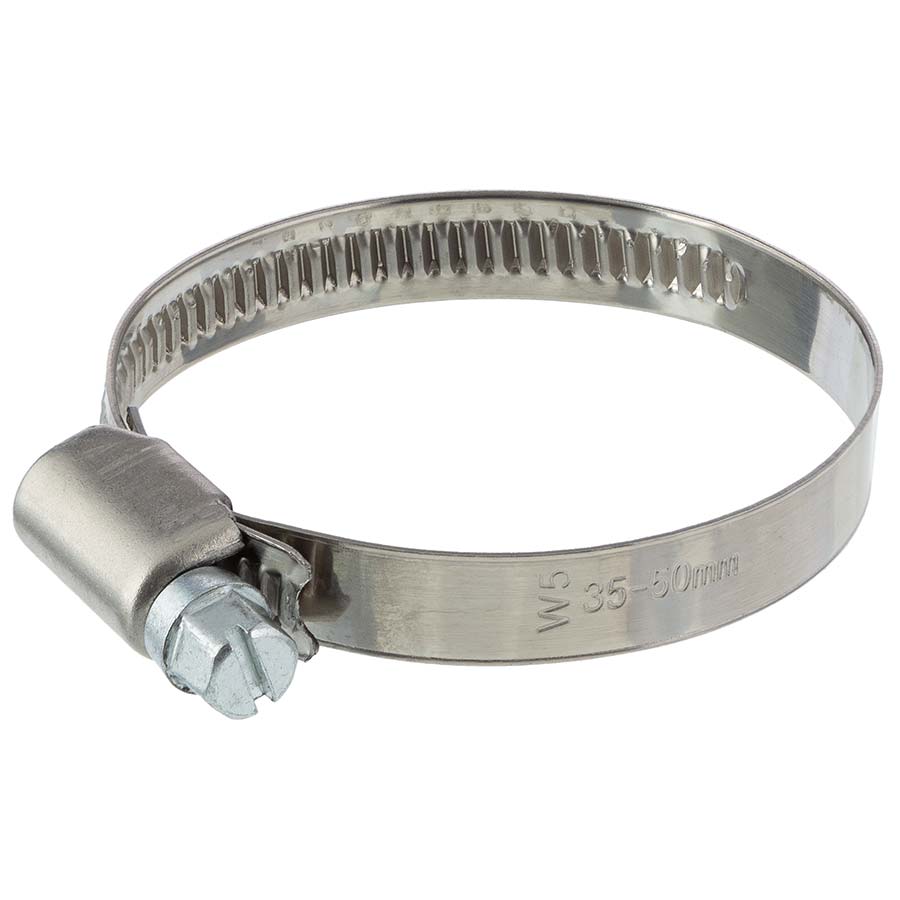 Hose clamp, hose clip, <strong>, 9mm, W5, stainless steel V4A, saltwater-resistant
