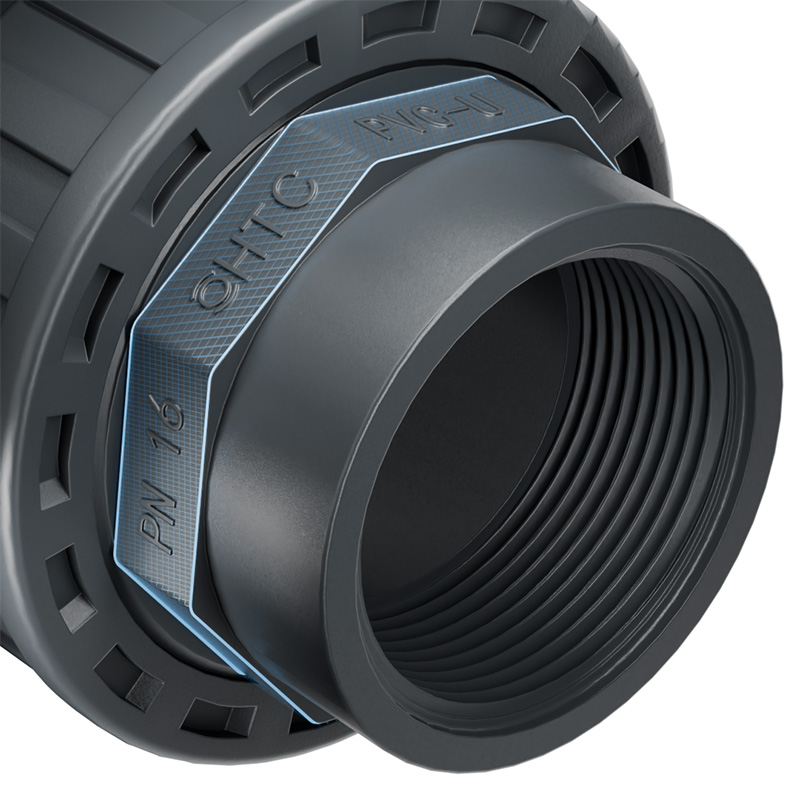 Verschraubung 2fach Innengewinde Detail 1