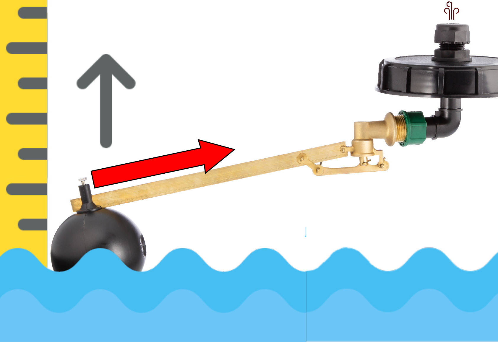 IBC Container Deckel mit Schwimmerventil und Überfüllsicherung