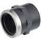 Manicotto in PVC-U a incollare con filetto femmina e anello inox 304, 75mm x 2 1/2"