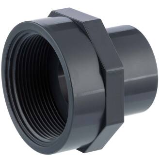 U-PVC male/female solvent adapter, female thread 63/50 x 2 1/2"