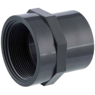 PVC-U Übergangsmuffe, Klebestutzen/-muffe x Innengewinde 75/90mm x 2 1/2"