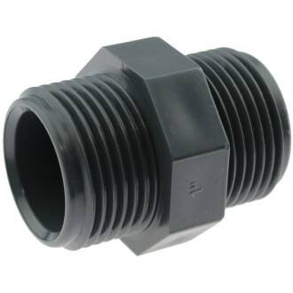 PVC-U Doppelnippel, 2fach Aussengewinde 1 1/2", Stück