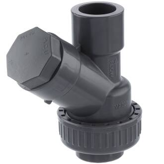PVC-U Schrägsitz-Rückschlagventil 2fach Klebemuffe 25mm