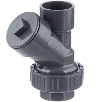 U-PVC angle seat solvent check valve 63mm