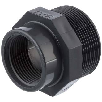 PVC-U Muffennippel, Aussengewinde x Innengewinde reduziert 2" x 1 1/2"