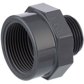 Nipplo in PVC-U femmina, filetto maschio ridotto, 2" x 2 1/2"