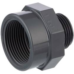 Nipplo in PVC-U femmina, filetto maschio ridotto, 2&quot; x 2 1/2&quot;