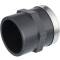 U-PVC solvent socket with female reinforced thread