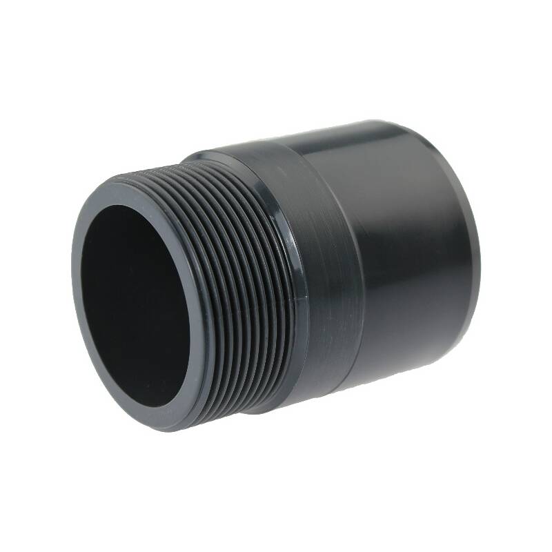 U-PVC male/female solvent adapter, male thread, without hegaxon