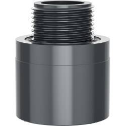 U-PVC male/female solvent adapter, male thread, without hegaxon