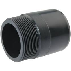 U-PVC male/female solvent adapter, male thread, without hegaxon