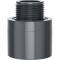U-PVC male/female solvent adapter, male thread, without hegaxon
