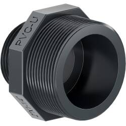 PVC-U Reduziernippel, 2fach Aussengewinde