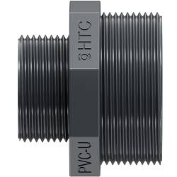 PVC-U Reduziernippel, 2fach Aussengewinde