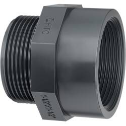 PVC-U Socket Nipple, Male x Female Thread