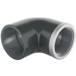 U-PVC solvent elbow 90&deg; x reinforced female thread