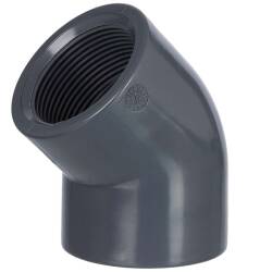 PVC-U Winkel 45&deg;, 2fach Innengewinde