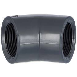 PVC-U Winkel 45&deg;, 2fach Innengewinde