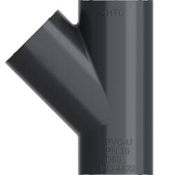 PVC-U T-St&uuml;ck 45&deg; 3fach Klebemuffe