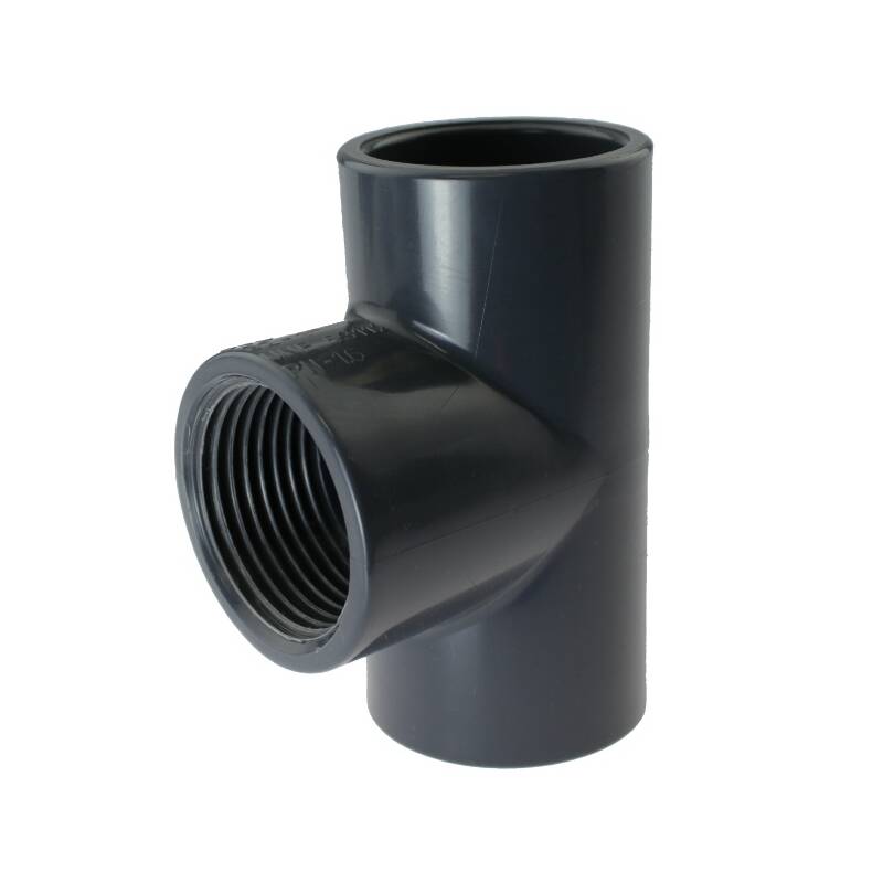 U-PVC solvent tee 90 x female thread