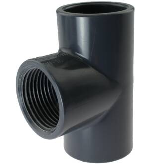 U-PVC solvent tee 90° x female thread