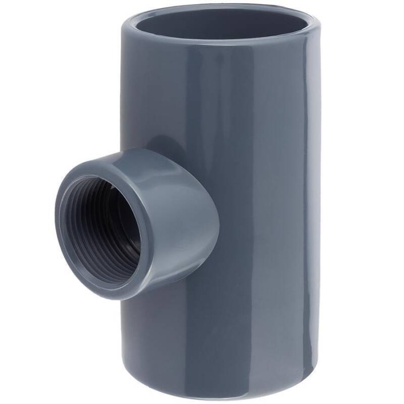 U-PVC solvent tee 90 x reducing female thread