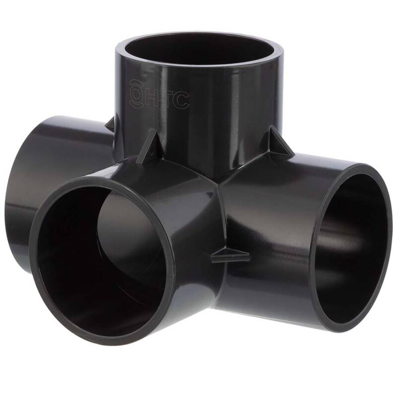 U-PVC fourfold solvent tee 90
