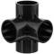 U-PVC fourfold solvent tee 90°