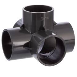PVC-U Cross Piece, Quintuple Female Socket