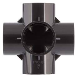 PVC-U Cross Piece, Quintuple Female Socket