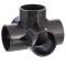 PVC-U Cross Piece, Quintuple Female Socket