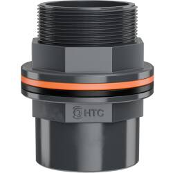 U-PVC solvent tank connector m/f socket x socket/male thread