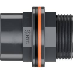 U-PVC solvent tank connector m/f socket x socket/male thread