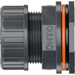 PVC-U crimp connection feed-through coupling