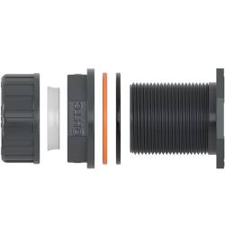 PVC-U crimp connection feed-through coupling