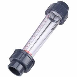 U-PVC flow indicator for freshwater with sockets